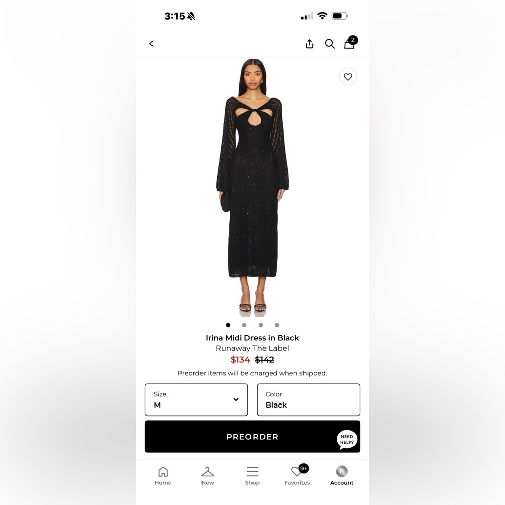 Runaway The Label Black Midi Dress